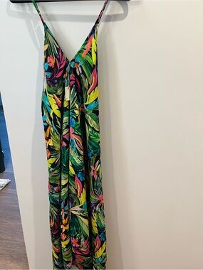 world market green dress Mira Sage Green And Coral Veda Kaftan Dress